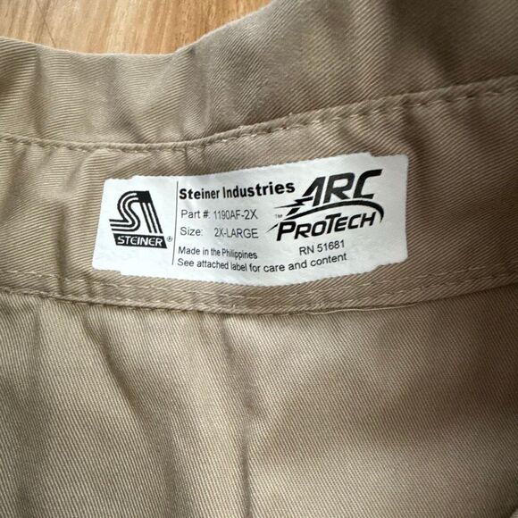 Steiner Arc Protech Welding Denim Button Down Size 2XL - Picture 4 of 5